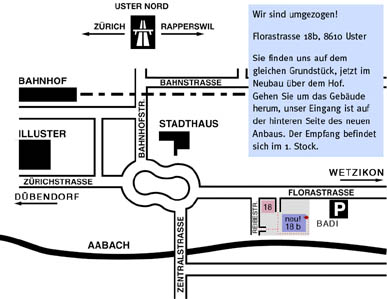 Wegbeschreibung Uster